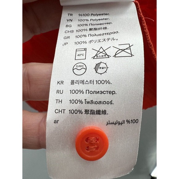 COS Women’s Pleated Long Sleeve Cape Style Open Sleeve Blouse Orange Size 38 (S) - Picture 13 of 14